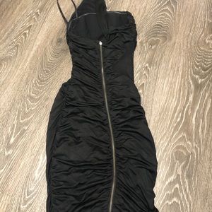 Black Bebe dress one shoulder